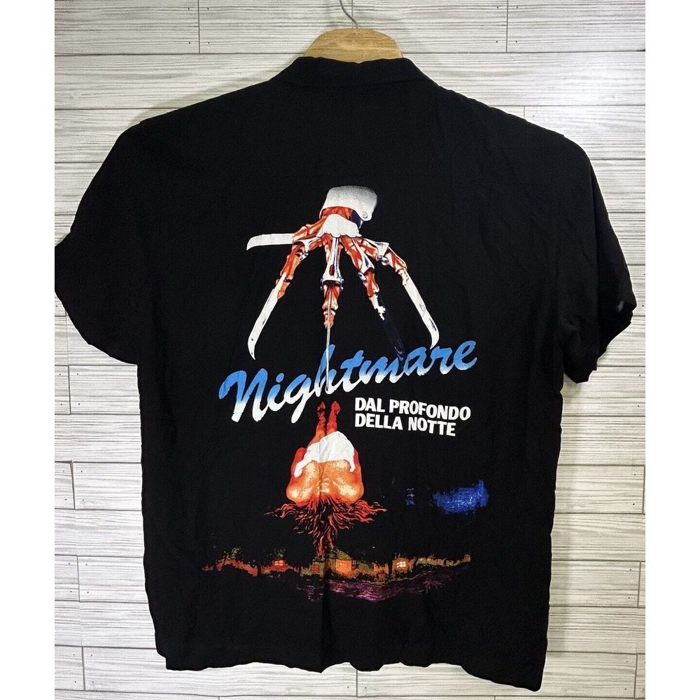 Nightmare Elm Street Ripple Junction Men's Sz XL Camp Shirt Horror‎ Double Sided - Picture 2 of 9